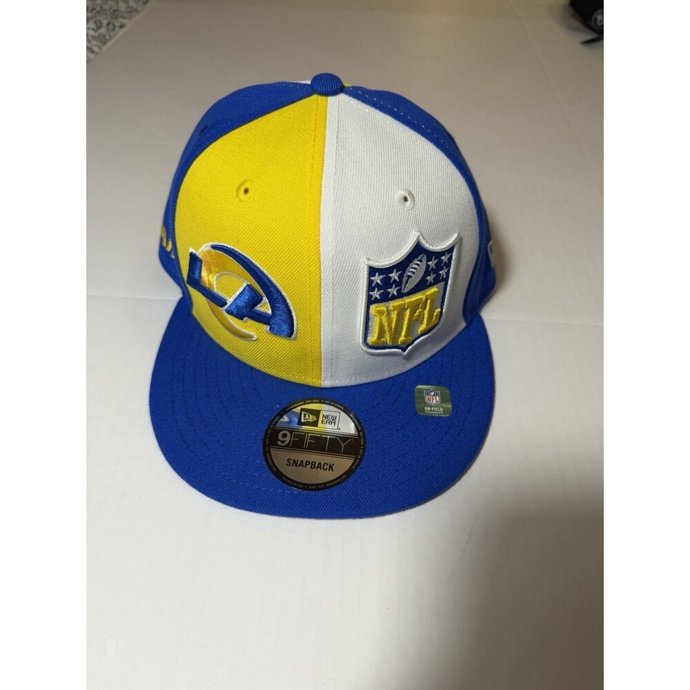 New LA Rams New Era 9FIFTY Snapback Hat Blue Yellow White NFL OSFM NWT